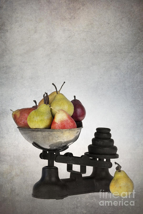 Nature Photograph - Weighing pears by Jane Rix