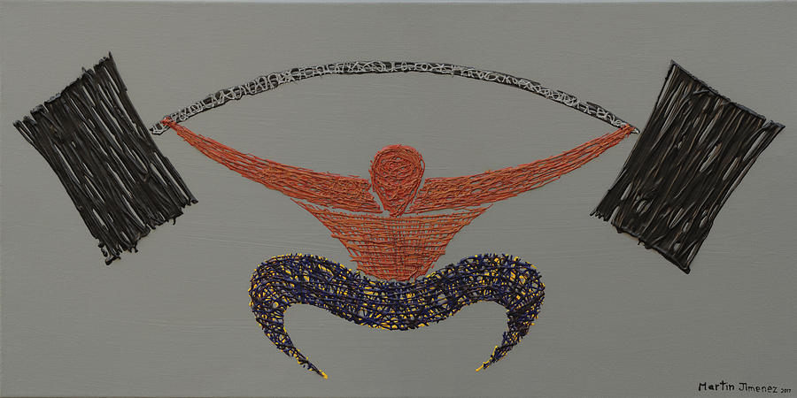 Arc Painting - Weight Lifter #1 by Martin Jimenez Arc Painting - Weight Lifter #1 by Martin Jimenez