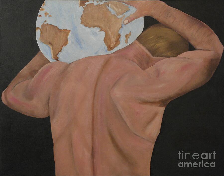 Weight of the World Painting by Catalina Walker