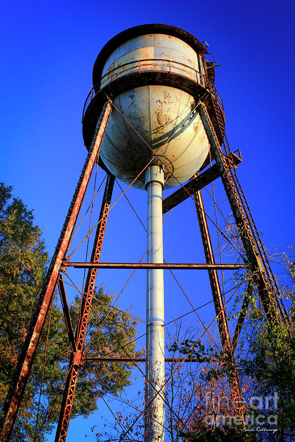 Weighty Water Cotton Mill  Water Tower Art Photograph by Reid Callaway