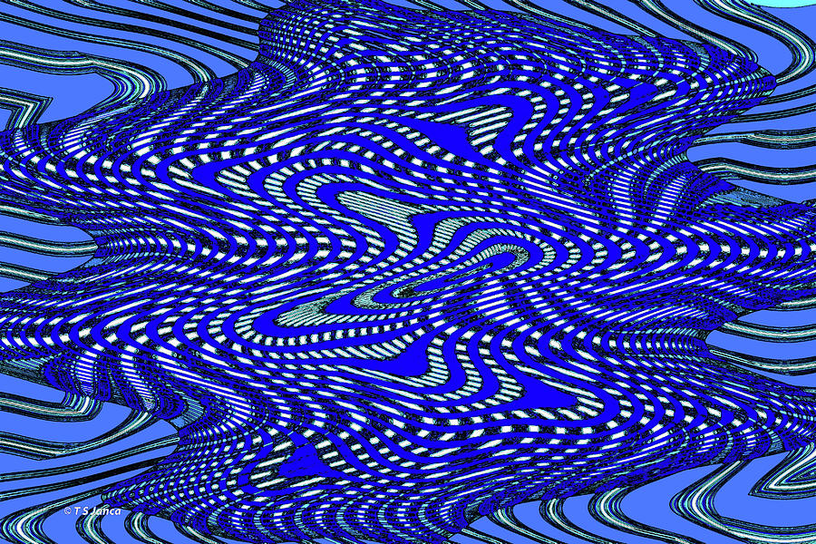 Weird Blue Abstract Digital Art by Tom Janca