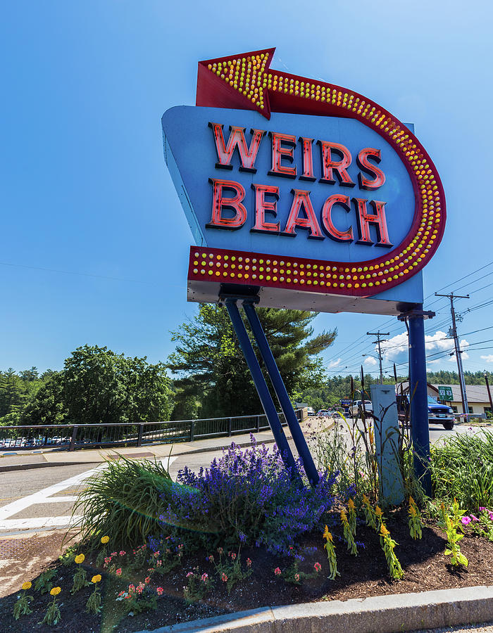 Weirs Beach Sign Photograph by Brian MacLean
