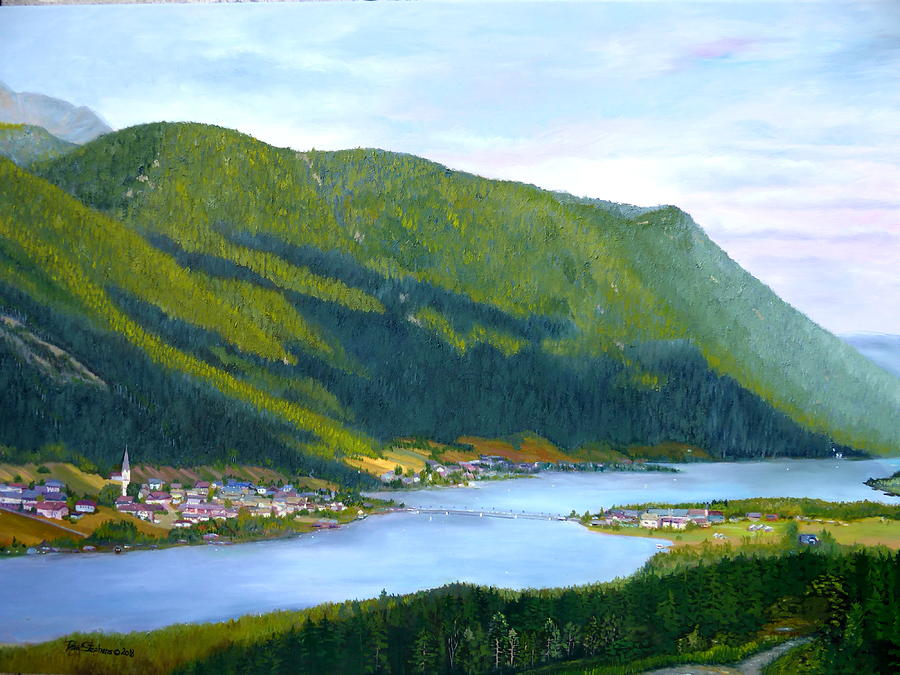 Weissensee Techendorf Painting by Petra Stephens