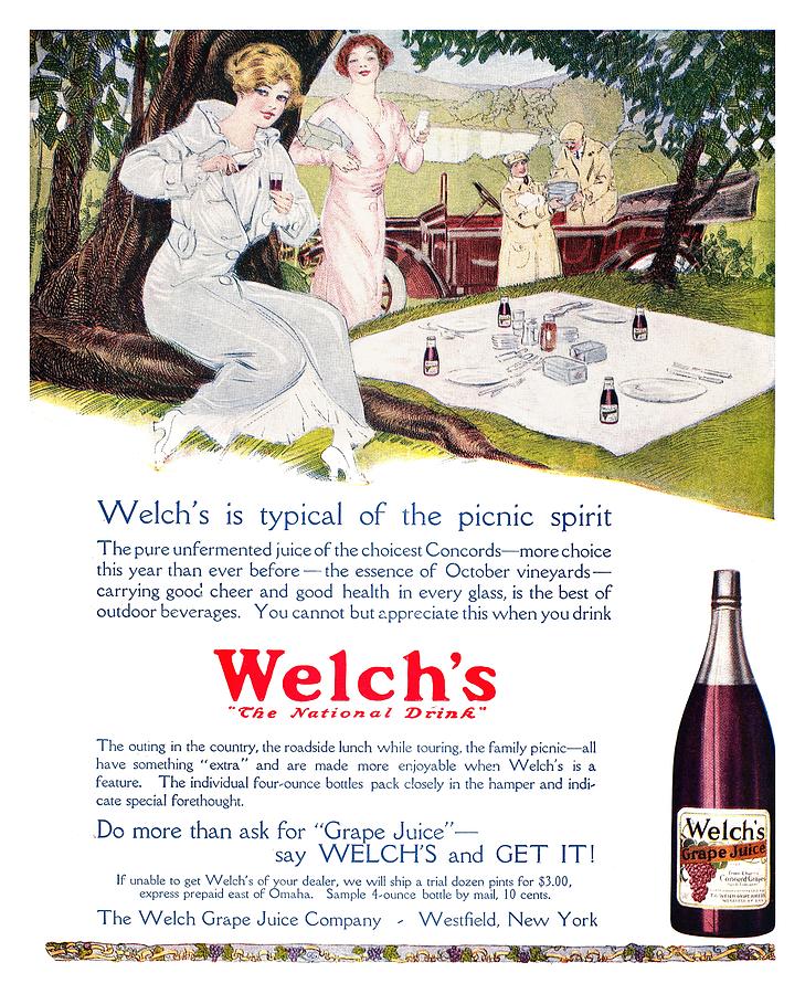 Welchs Grape Juice, 1914 Photograph by Granger