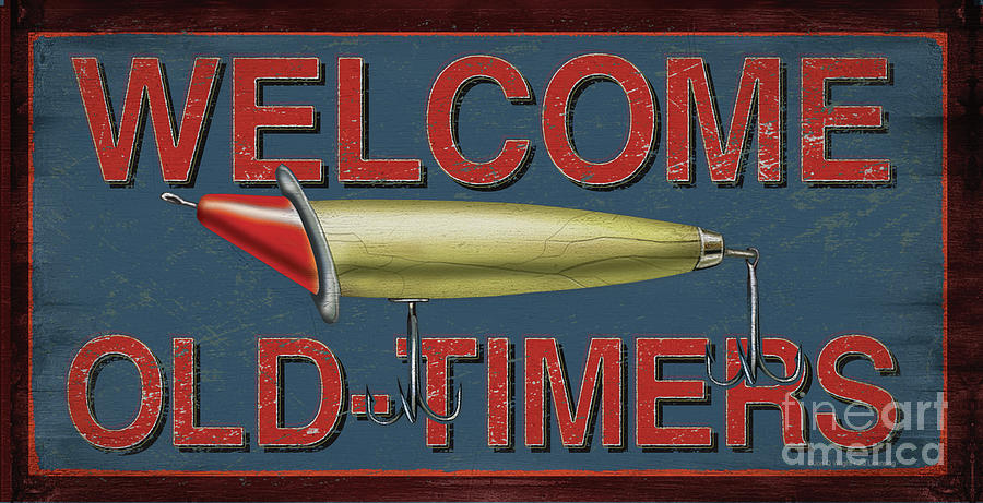 Sign Painting - Welcome Fishing Sign by JQ Licensing