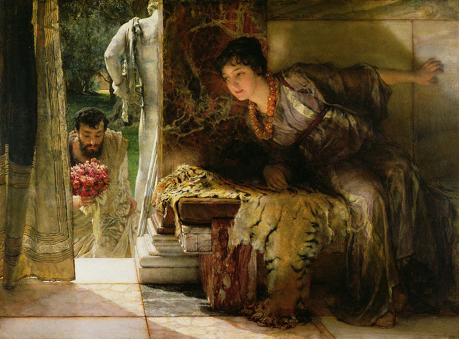 Welcome Footsteps Painting by Lawrence Alma-Tadema