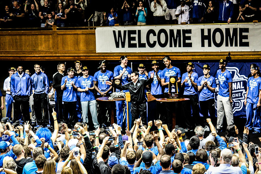 Duke University Photograph - Welcome Home Champs by Robert Yaeger