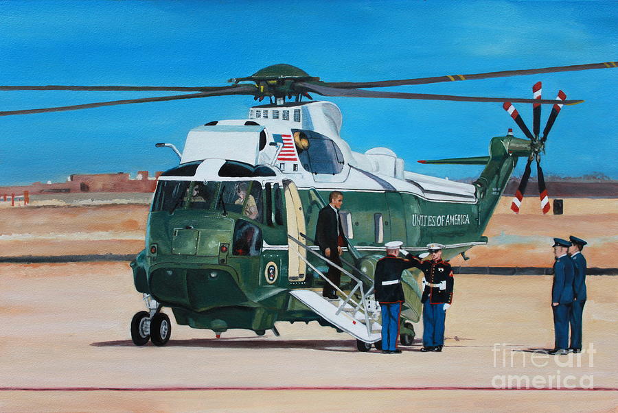 President Obama Painting - Welcome Home Mr.President by Clinton Helms