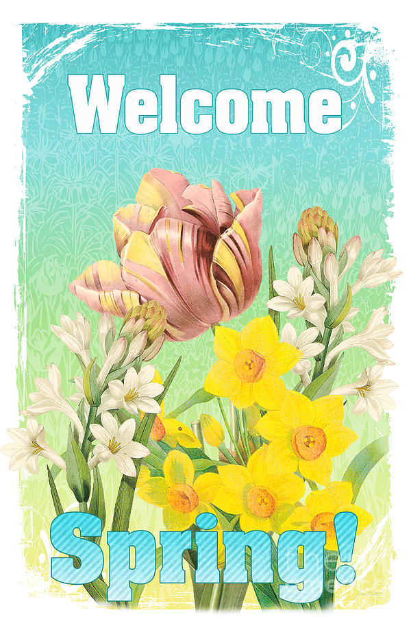 Welcome Spring Flowers-JP2775 Painting by Jean Plout