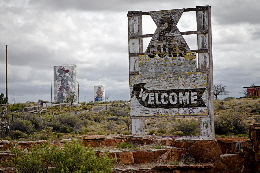 Welcome to 2 Guns Kamp Photograph by Rick Pisio