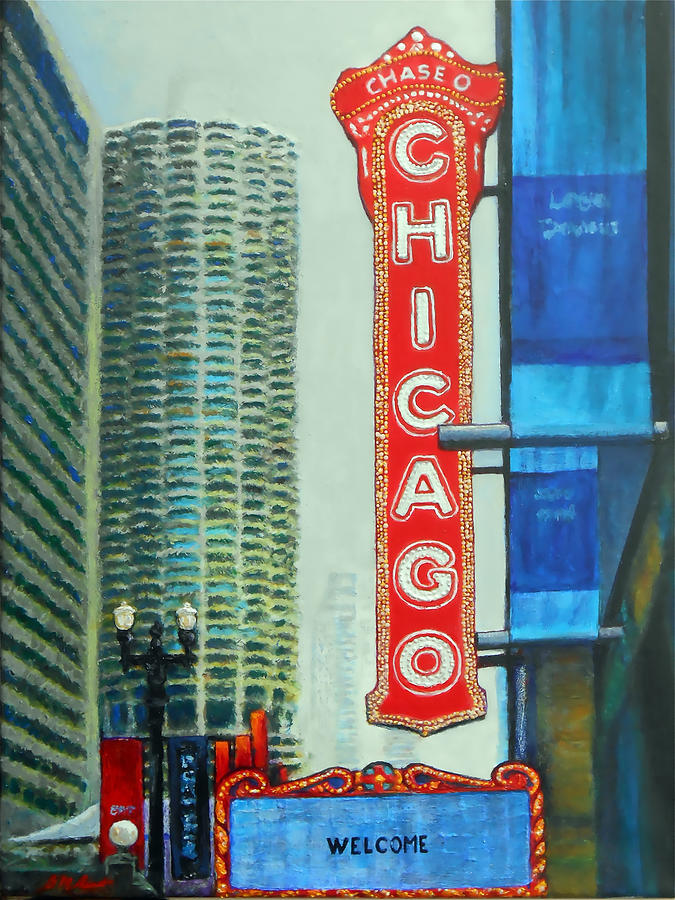 Chicago Painting - Welcome to Chicago by Michael Durst