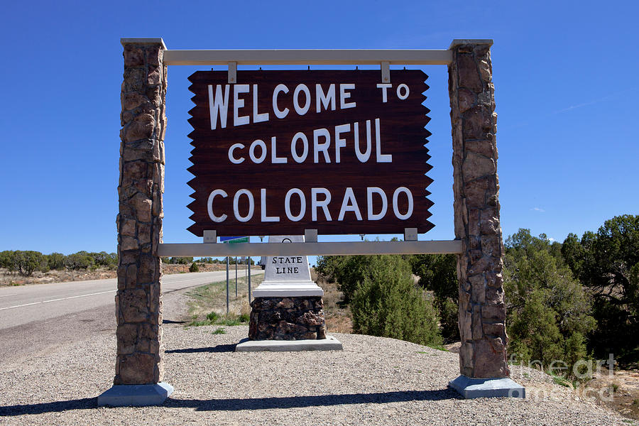 Welcome to Colorado read sign Photograph by Anthony Totah