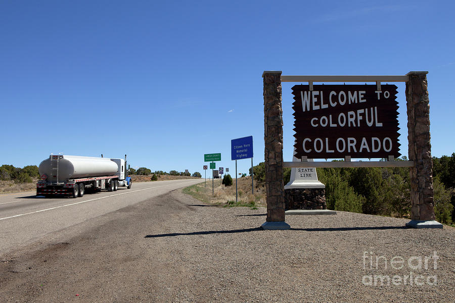 Welcome To Colorado Road Sign Photograph