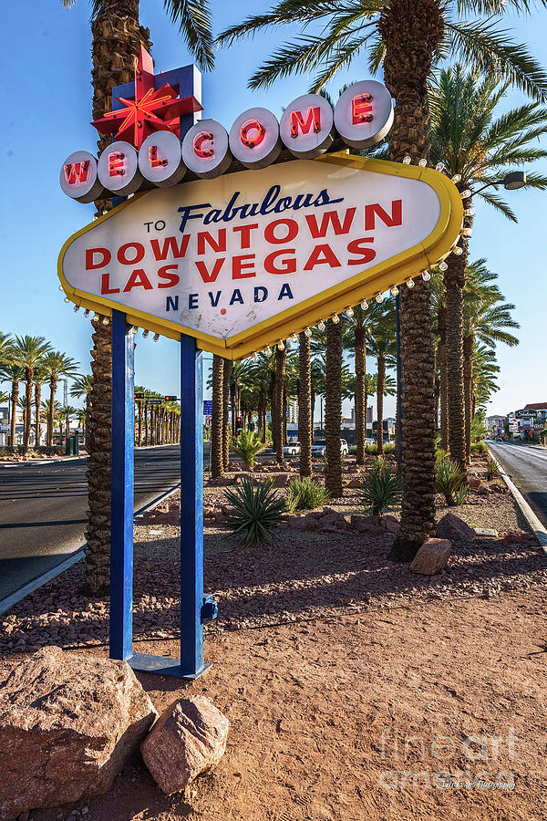 Las Vegas Photograph - R.I.P. Welcome to Downtown Las Vegas Sign Day by Aloha Art