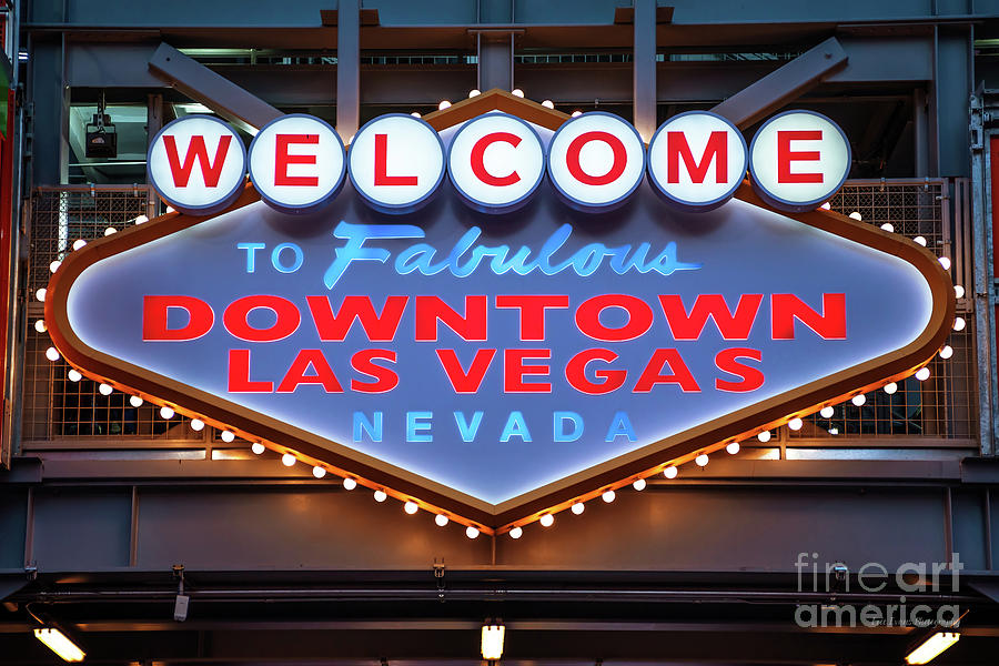 Las Vegas Photograph - Welcome to Downtown Las Vegas Sign Slotzilla by Aloha Art