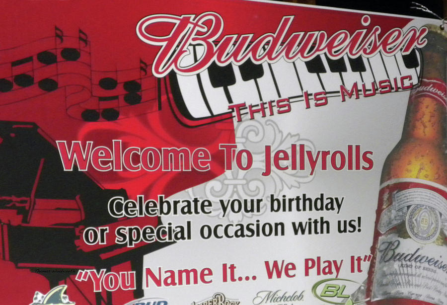 Holiday Mixed Media - Welcome To Jellyrolls Walt Disney Signage by Thomas Woolworth