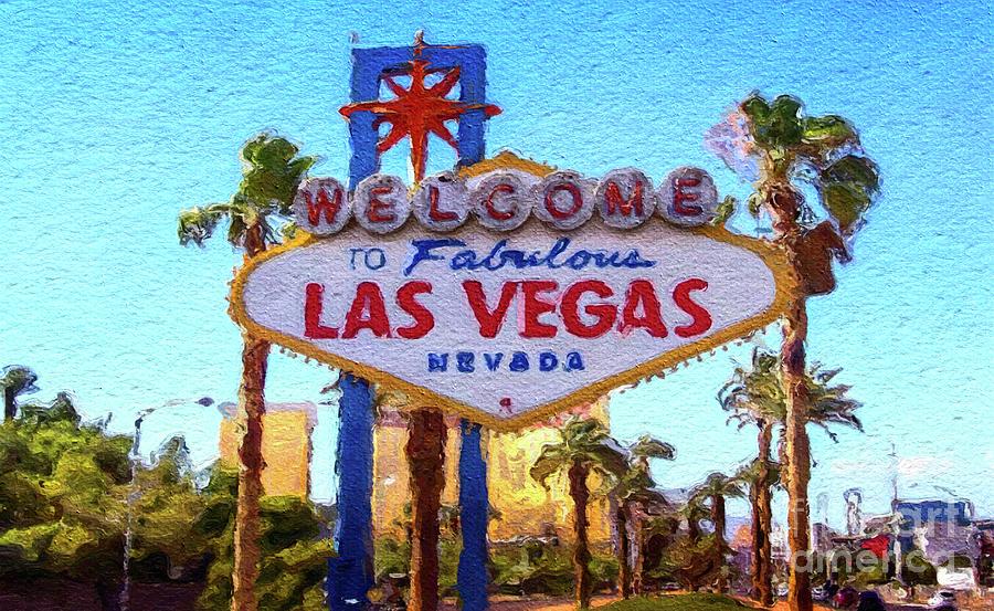 Welcome to Las Vegas Painting by Esoterica Art Agency - Fine Art America