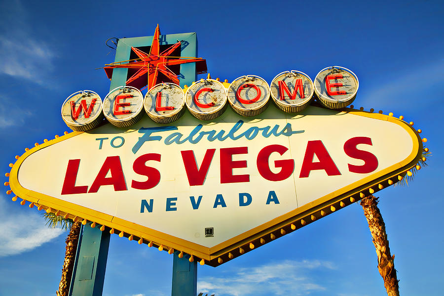 Sign Photograph - Welcome to Las Vegas sign by Garry Gay