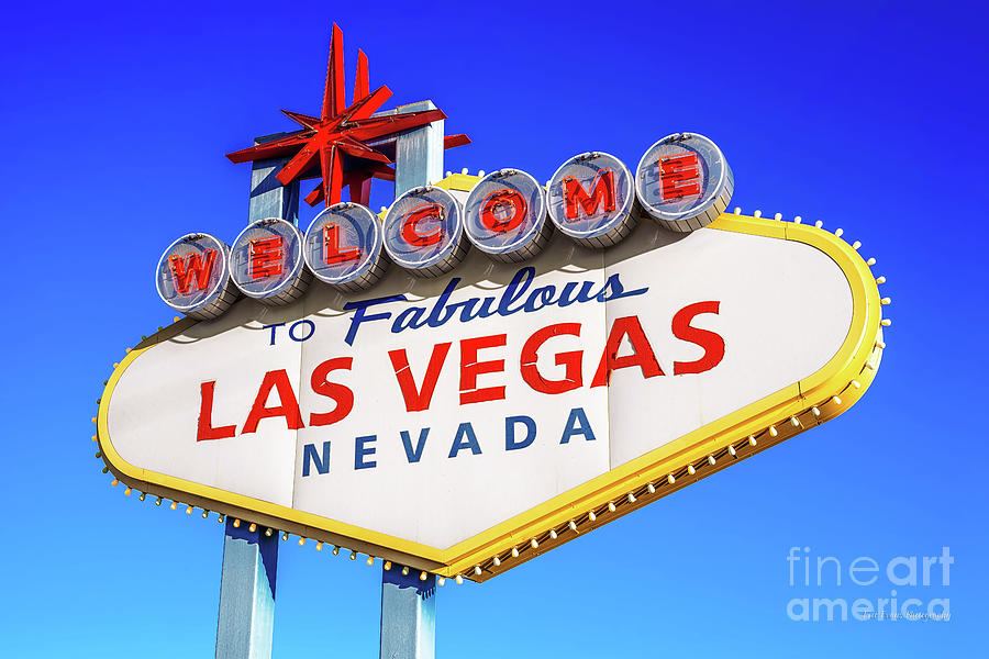 Las Vegas Photograph - Welcome to Las Vegas Sign Only Boulder Highway Day by Aloha Art