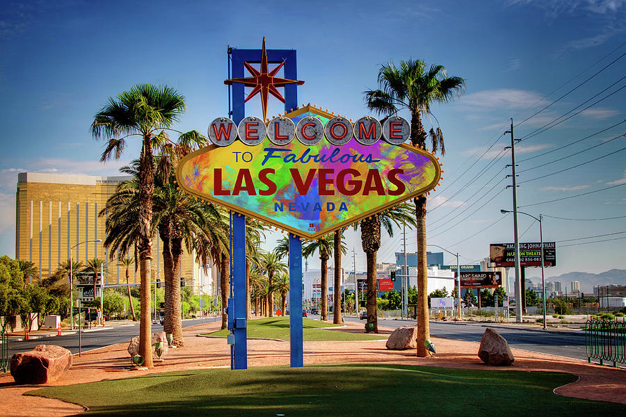 Welcome To Las Vegas Sign Paint II Photograph by Ricky Barnard