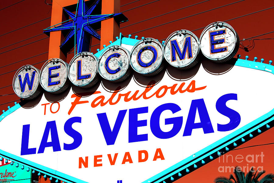 Welcome to Las Vegas Sign Pop Art Photograph by John Rizzuto