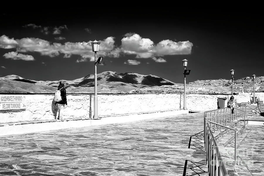 Welcome to Mykonos Infrared Photograph by John Rizzuto