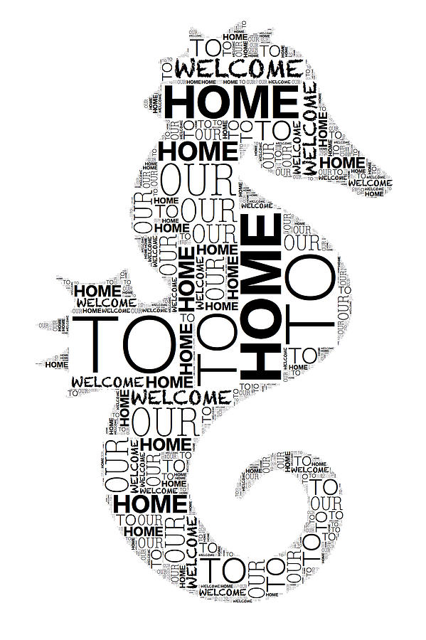 Welcome To Our Home Seahorse Digital Art by Alice Gipson