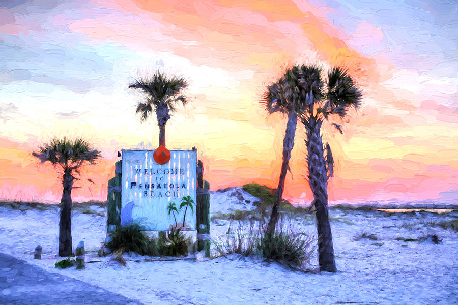 Welcome to Pensacola Beach Florida Photograph by JC Findley