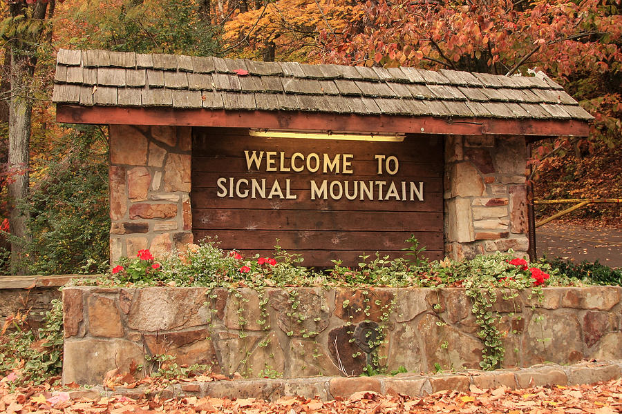 Welcome to Signal Mountain Fall Photograph by Tom and Pat Cory