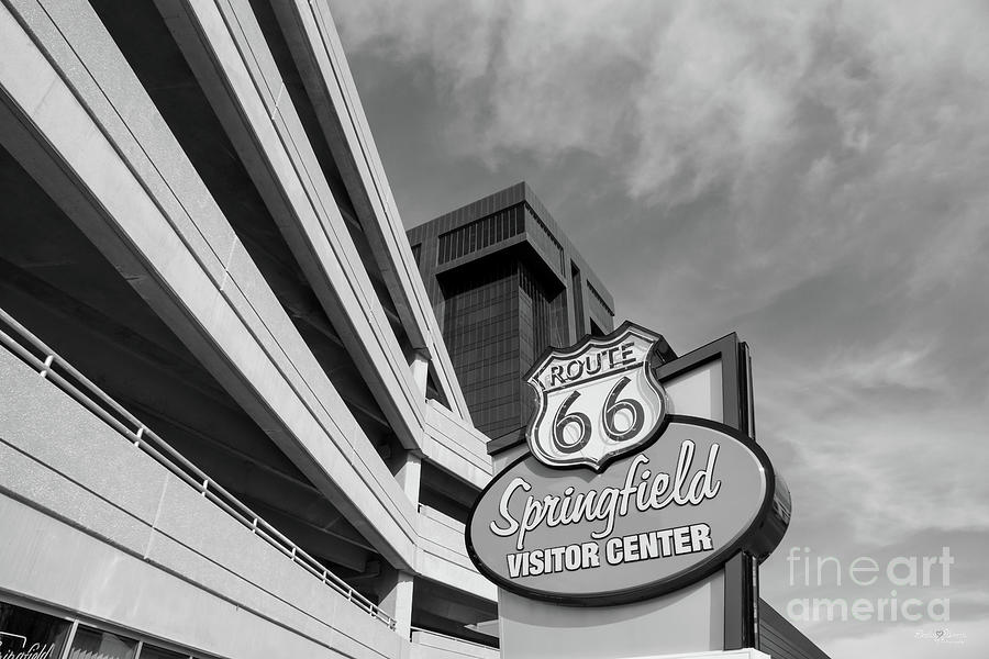 Welcome To Springfield MO Grayscale Photograph by Jennifer White
