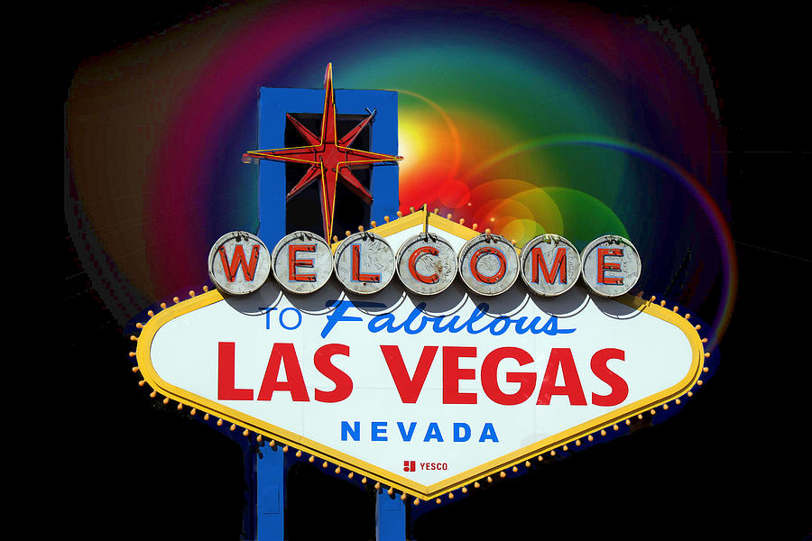 Las Vegas Digital Art - Welcome to Vegas- 1 by Gina Geldbach-Hall