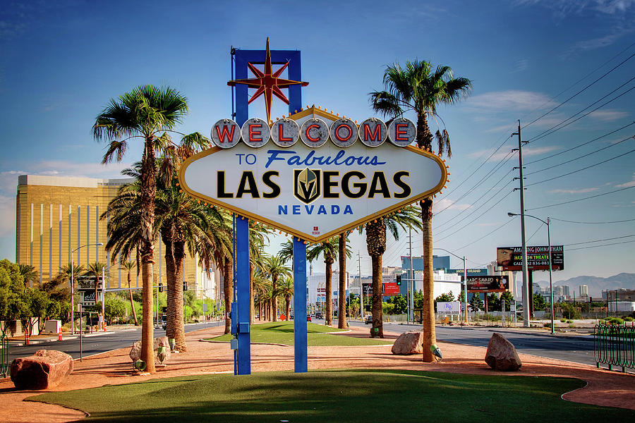 Welcome To Vegas Knights Sign Photograph by Ricky Barnard