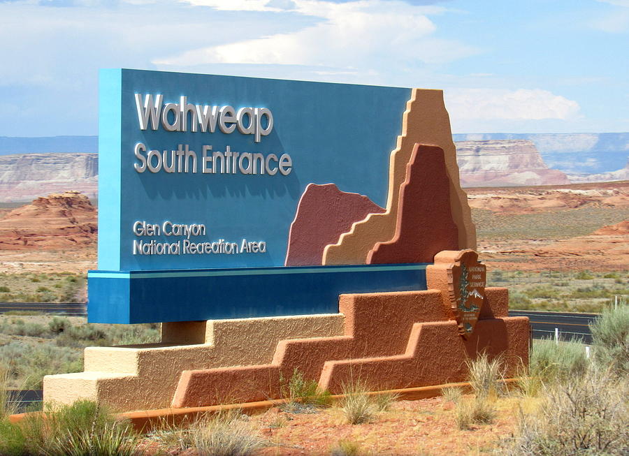 Welcome to Wahweap and Glen Canyon Photograph by Adrienne Wilson