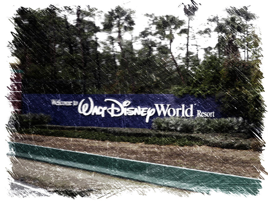 Holiday Mixed Media - Welcome To Walt Disney World Resort Signage by Thomas Woolworth