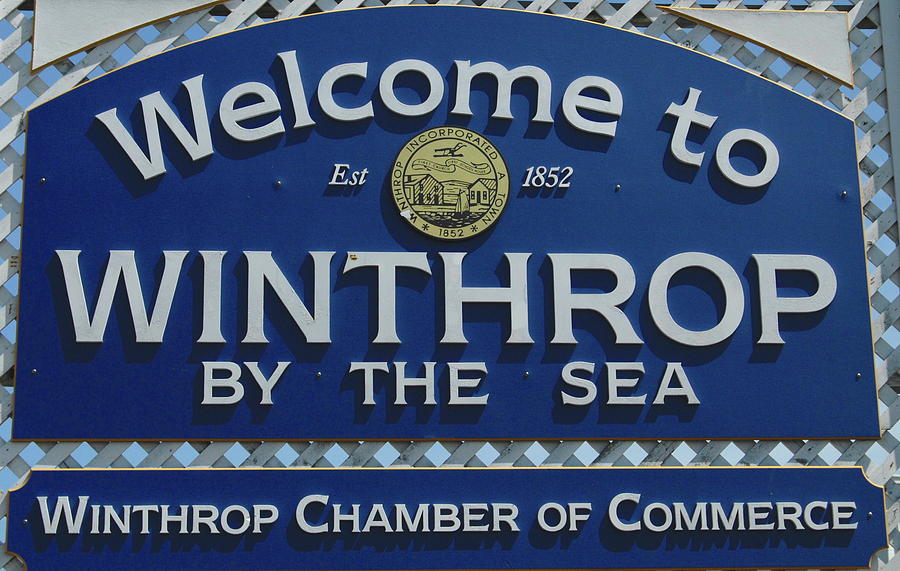 Welcome to Winthrop Ma Photograph by Caroline Stella