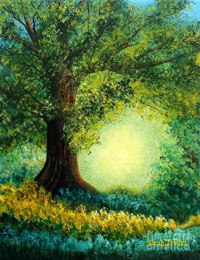 Tree Painting - Welcoming the Light by Sarah Irland