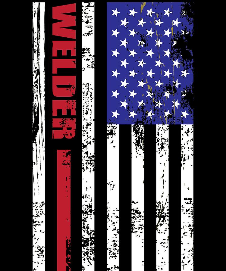 Welder US Flag v2 Digital Art by Trisha Vroom - Fine Art America