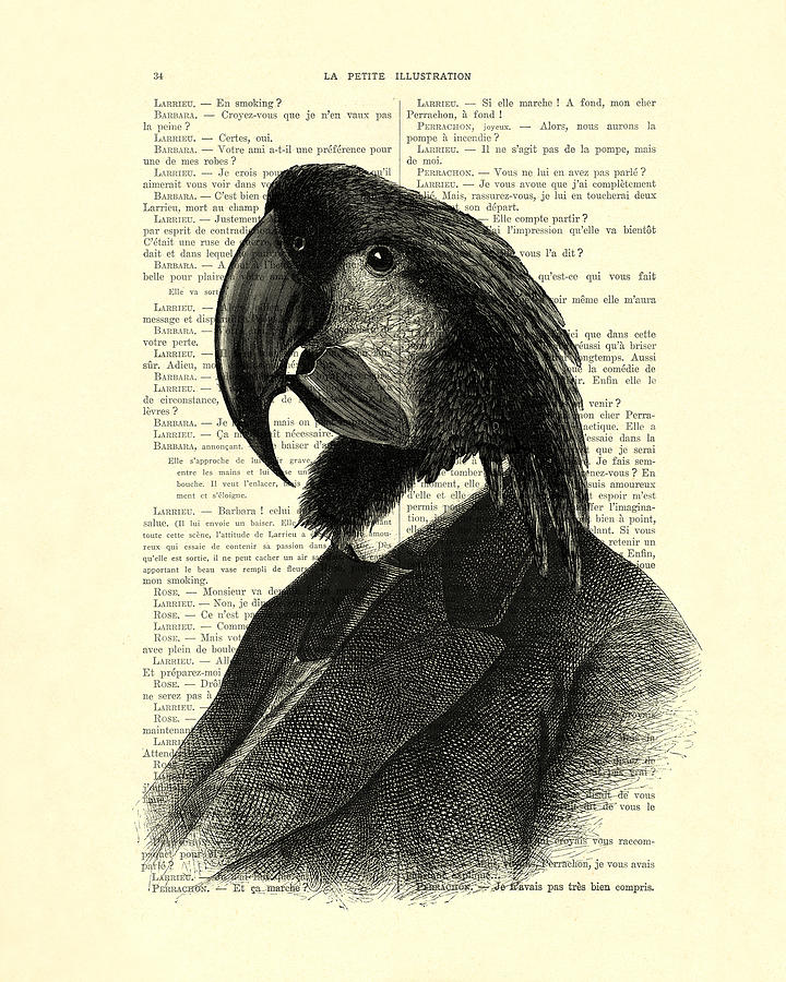 Well Dressed Cockatoo Bird Digital Art by Madame Memento