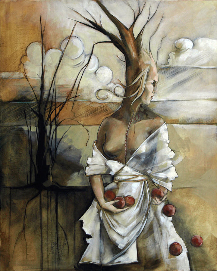 Well Suited Tree Woman Painting by Jacqueline Hudson