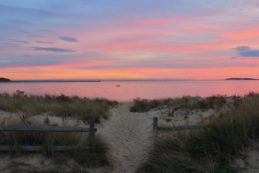 Wellfleet Harbor Sunset From Mayo Beach Photograph
