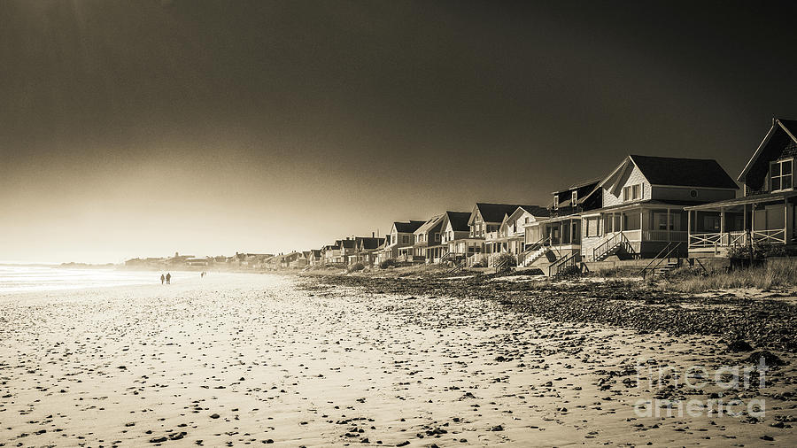 Wells Beach Maine infrared Photograph by Edward Fielding