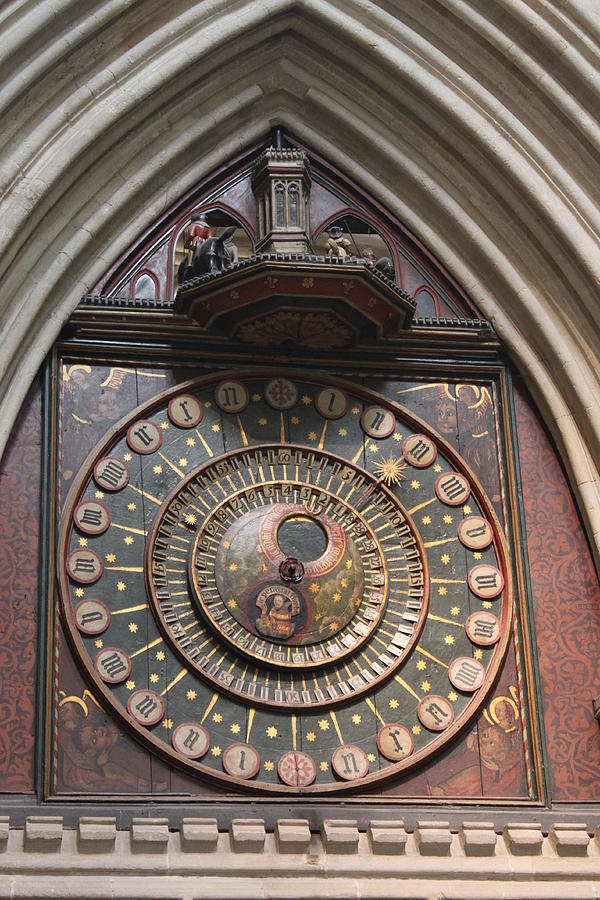 Architecture Photograph - Wells Cathedral Astronomical Clock by Lauri Novak