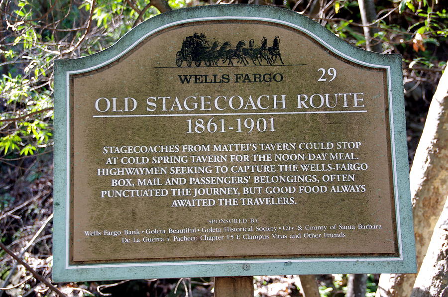 Wells Fargo Stage Coach Sign Photograph by Jeff Lowe