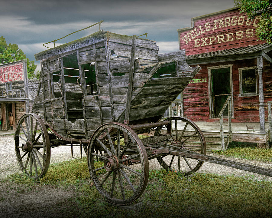 Wells Fargo Stagecoach At 1880 Town Photograph