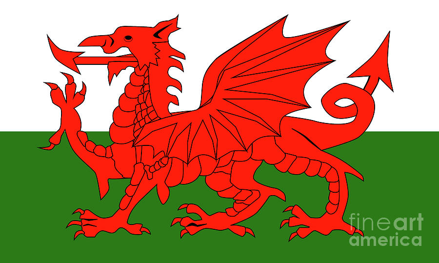 Welsh Dragon Flag Digital Art by Bigalbaloo Stock | Fine Art America