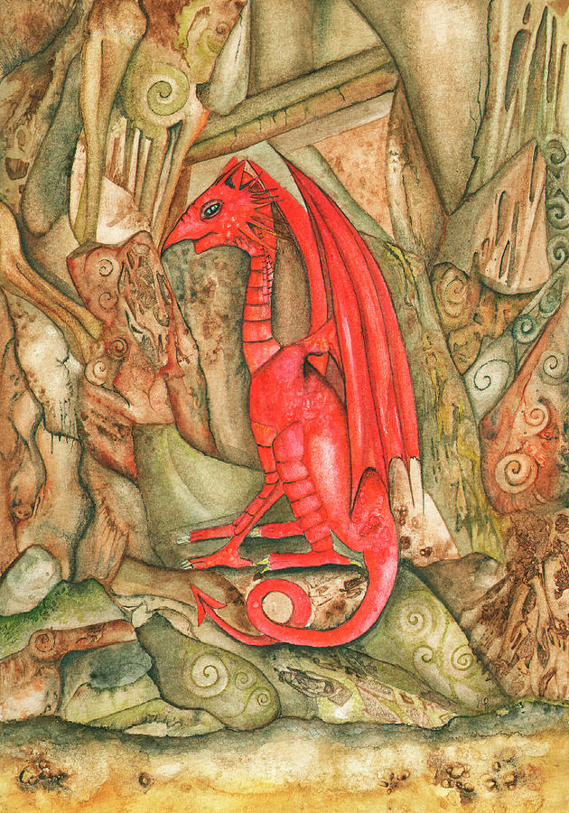 Welsh Dragon Painting by Maria Forrester