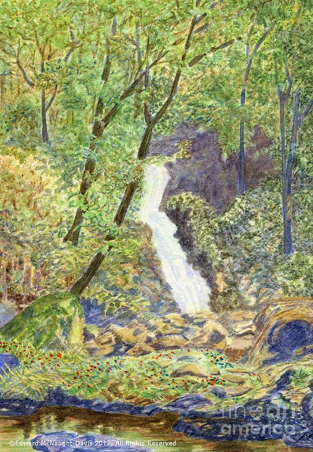 Welsh Waterfall Teifi Valley Railway Line Henllan Newcastle Emlyn by Edward McNaught-Davis Welsh Waterfall Teifi Valley Railway Line Henllan Newcastle Emlyn by Edward McNaught-Davis