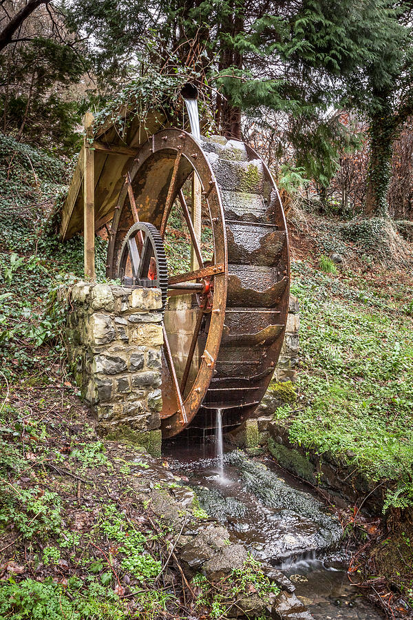 Up Movie Photograph - Welsh Waterwheel by Christine Smart
