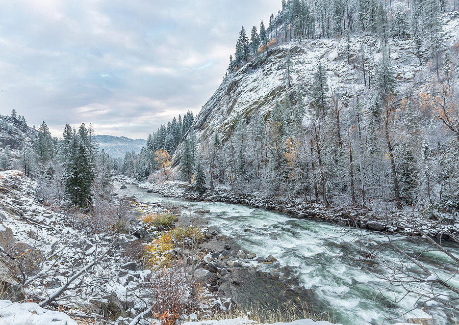 Wenatchee River Snow Photograph by Barb Gonzalez - Fine Art America