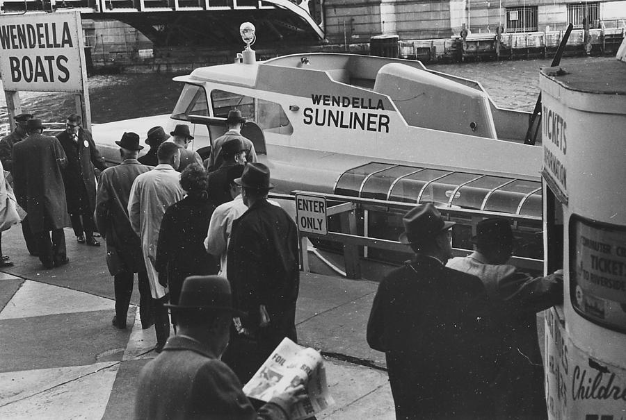 Wendella Sunliner at Chicago Passenger Terminal - 1962 Photograph by Chicago and North Western Historical Society